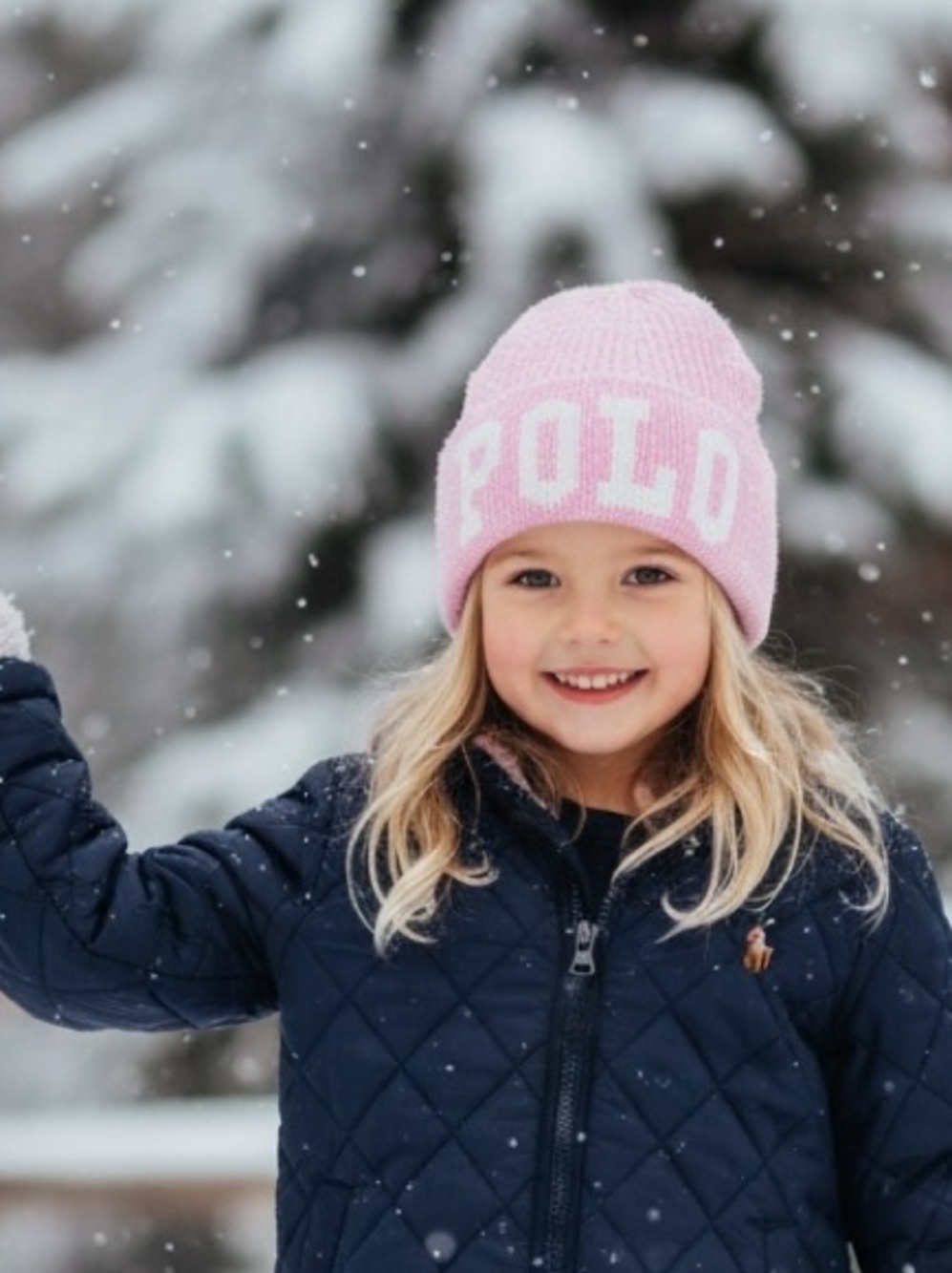 Polo Ralph Lauren Girls Pink Knit Beanie Size 4-6 NWT